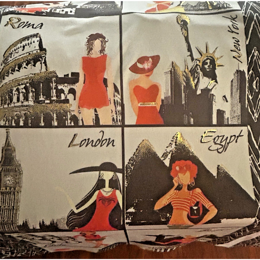 Investments World Traveler Tunic Top Plus Size 3X Paris London Graphic - Picture 8 of 10